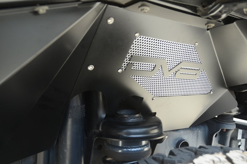07-18 Jeep JK Inner Fender; Front; Black Finish by DV8 Offroad