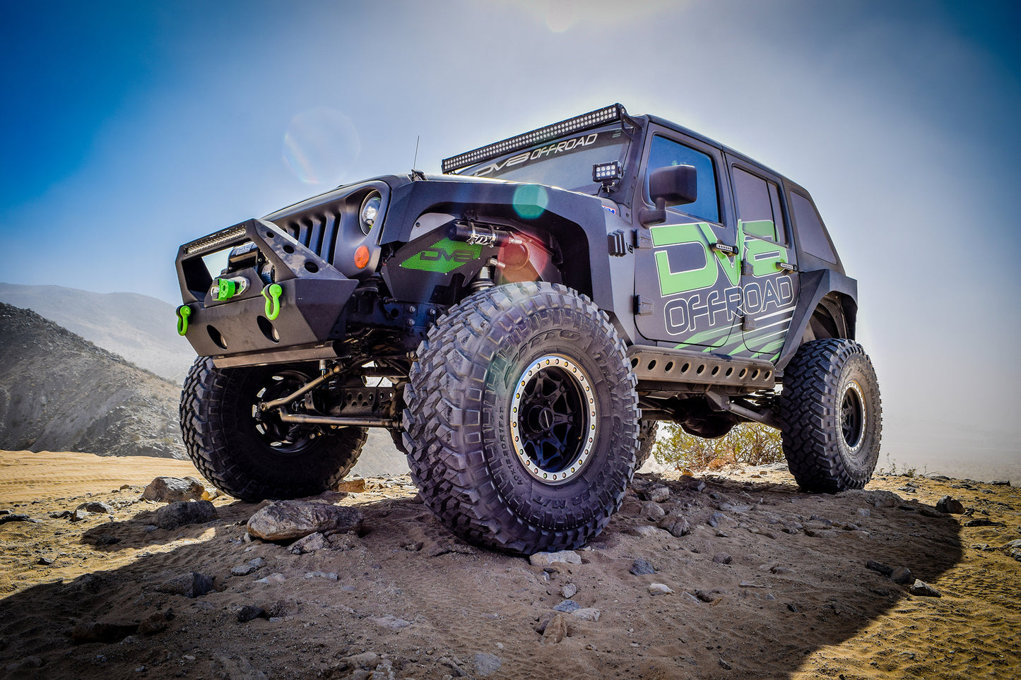 07-18 Jeep JK Inner Fender; Front; Black Finish by DV8 Offroad