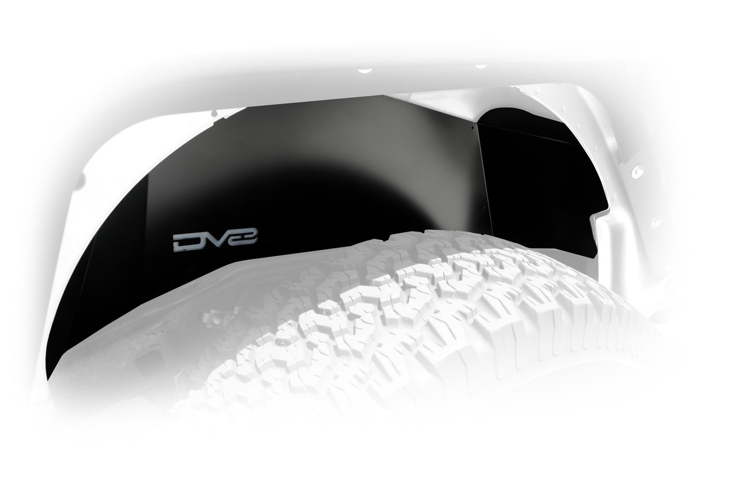 07-18 Jeep JK Inner Fender; Rear; Black Finish by DV8 Offroad
