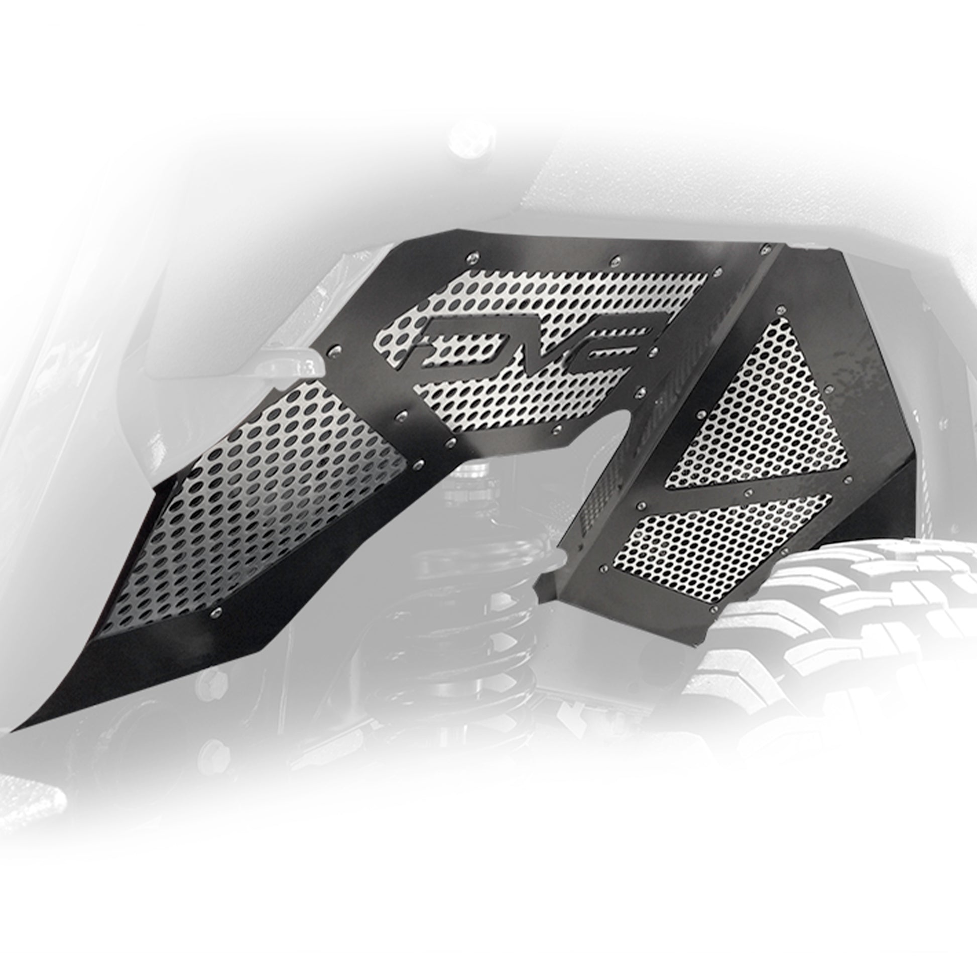 18+ Jeep JL/20+ Jeep JT Inner Fender; Black; Front by DV8 Offroad