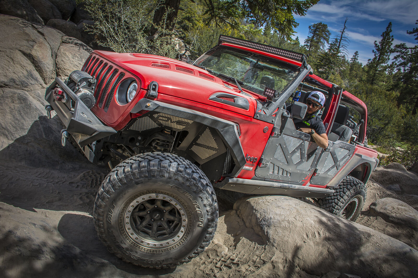 18+ Jeep JL/20+ Jeep JT Inner Fender; Black; Front by DV8 Offroad