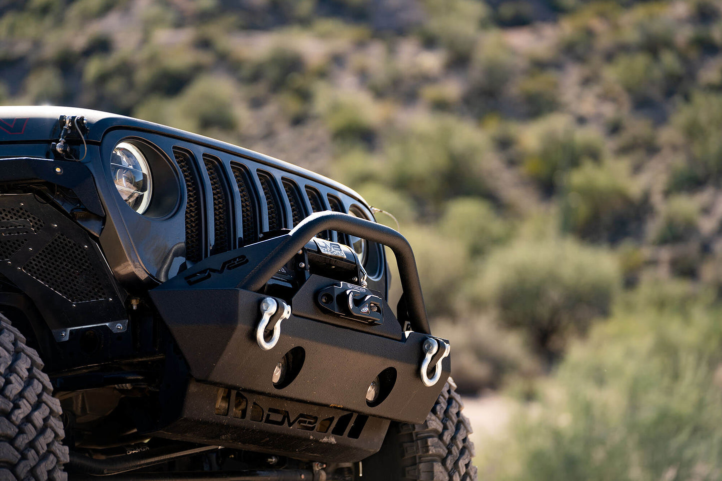 18+ Jeep JL/20+ Jeep JT Inner Fender; Black; Front by DV8 Offroad