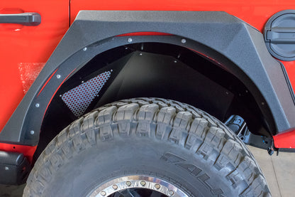 18+ Jeep JL Inner Fender; Rear; Black Finish by DV8 Offroad