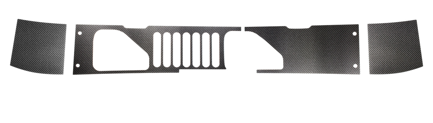 Cowl and Hood Vent Accents Fits 2007-2018 Jeep Wrangler JK by Tufskinz.com