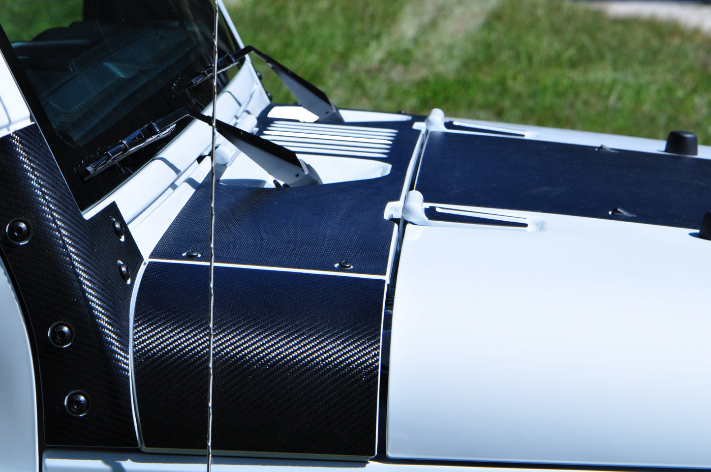 Cowl and Hood Vent Accents Fits 2007-2018 Jeep Wrangler JK by Tufskinz.com