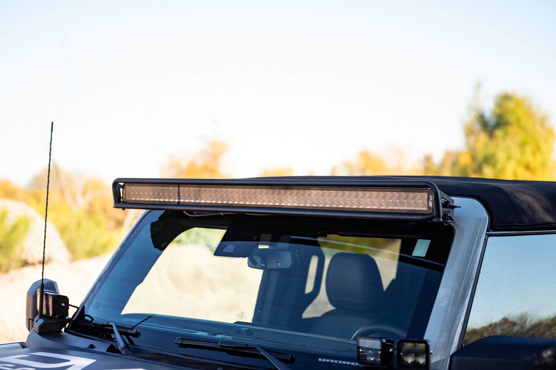 2021-22 Ford Bronco; 52-Inch Straight LED Light Bar Mount by DV8 Offroad
