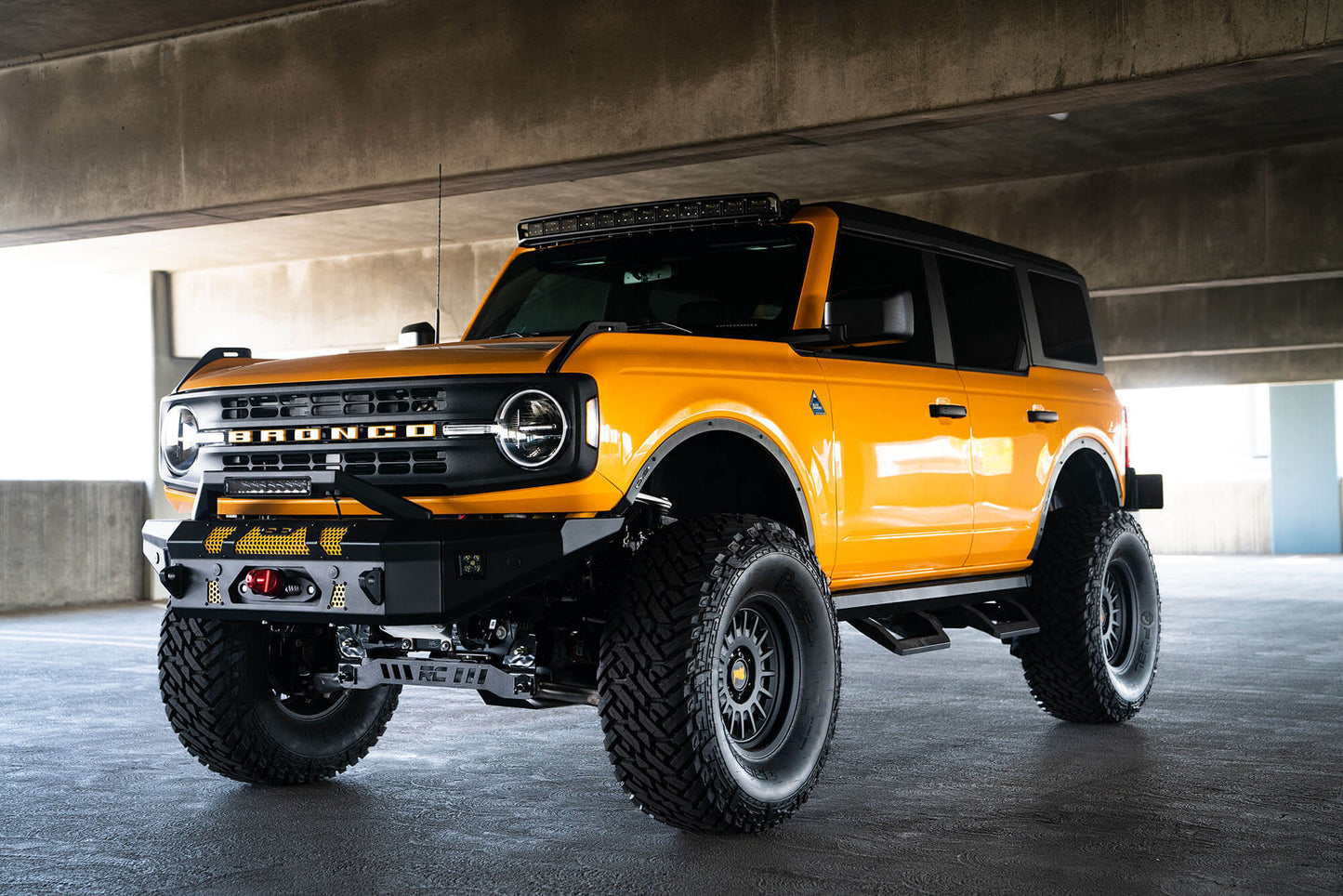 2021-22 Ford Bronco - Curved Light Bracket for 12 3-Inch Pod Lights by DV8 Offroad