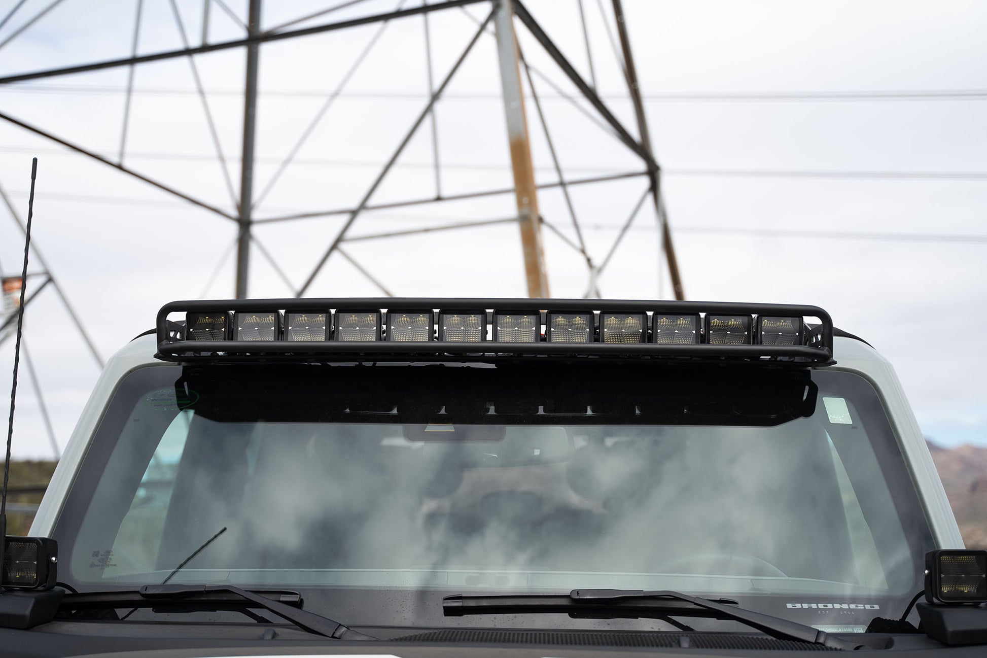 2021-22 Ford Bronco - Curved Light Bracket for 12 3-Inch Pod Lights by DV8 Offroad