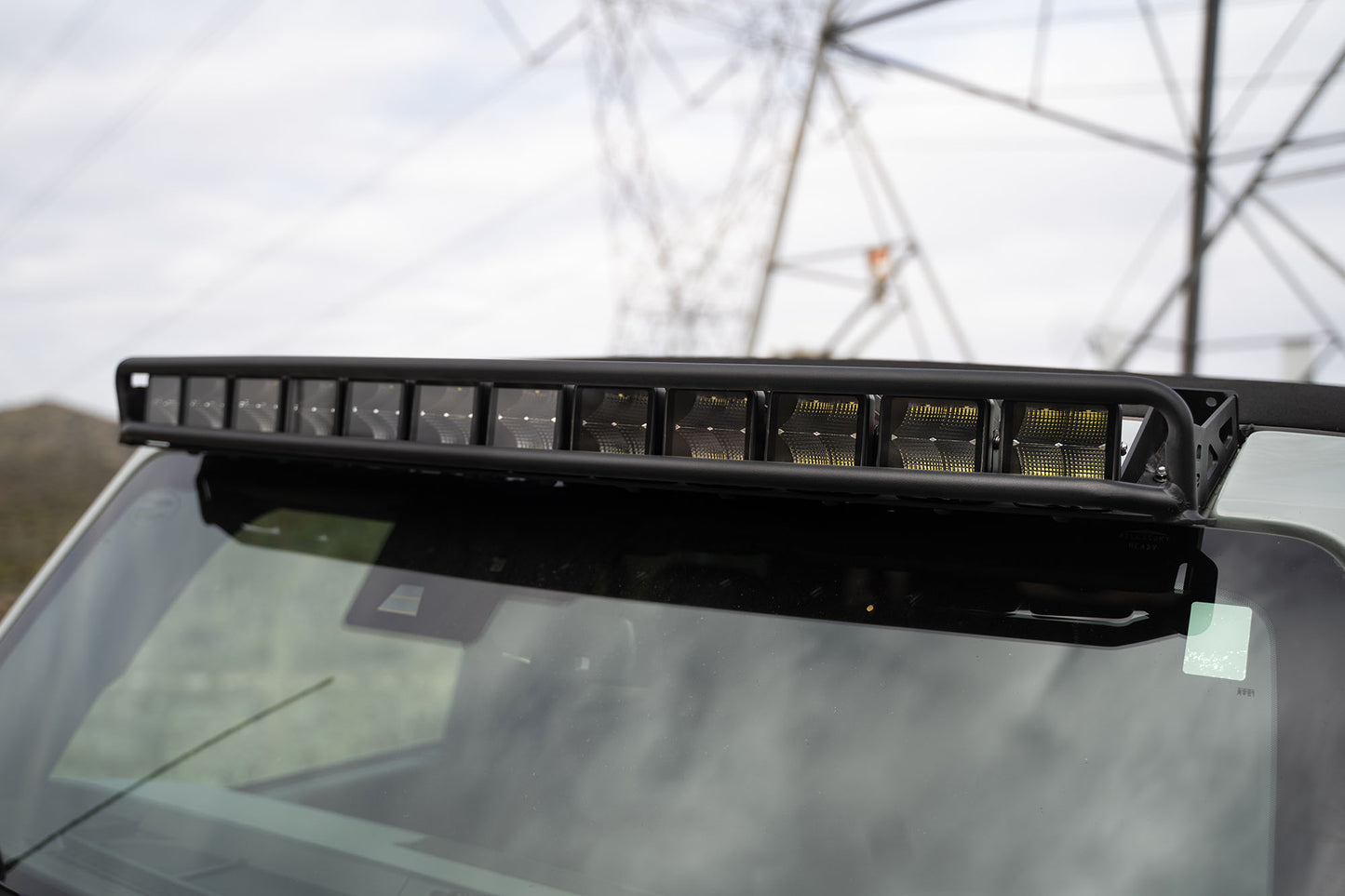 2021-22 Ford Bronco - Curved Light Bracket for 12 3-Inch Pod Lights by DV8 Offroad