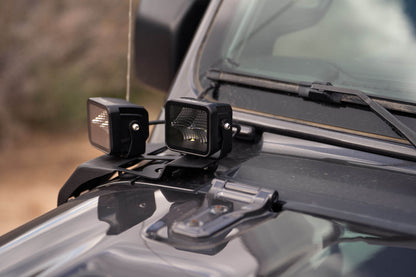 2018-22 Jeep JL & 2020-2022 Jeep JT A-Pillar Dual Pod Light Mounts by DV8 Offroad