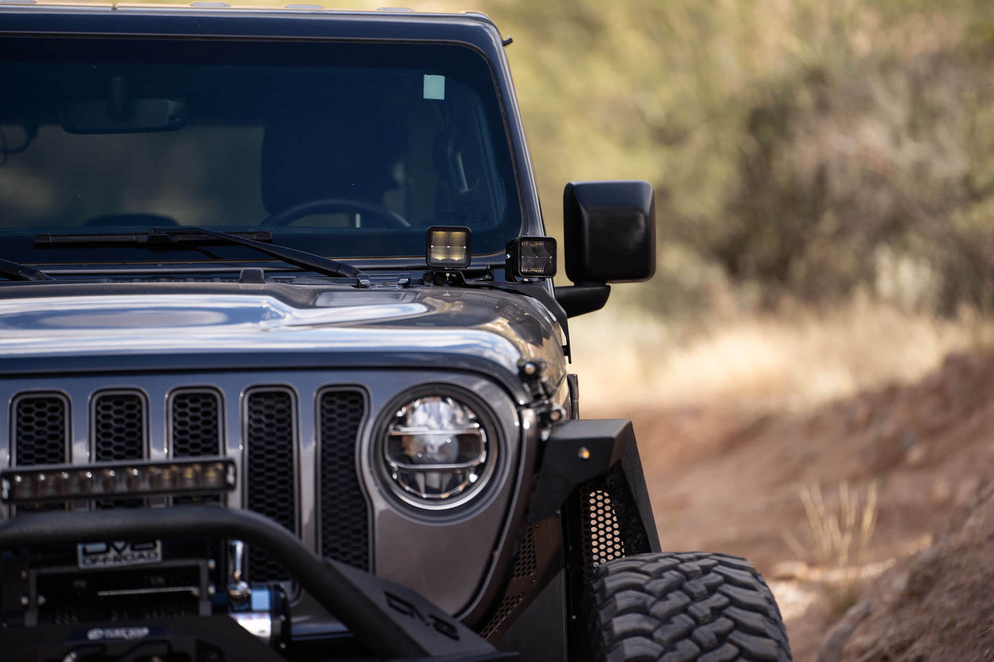 2018-22 Jeep JL & 2020-2022 Jeep JT A-Pillar Dual Pod Light Mounts by DV8 Offroad