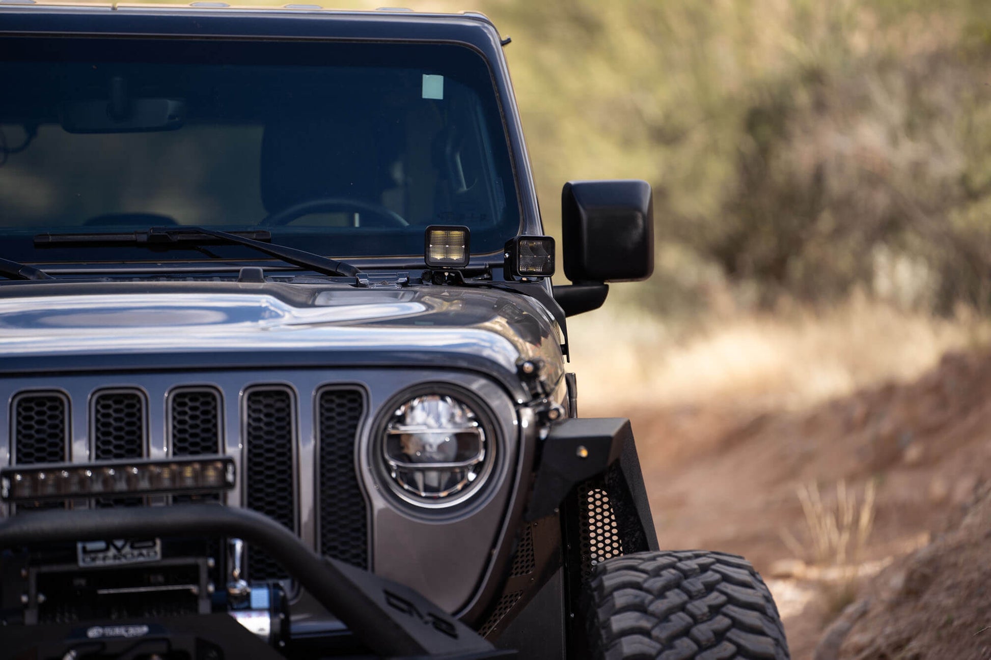 2018-22 Jeep JL & 2020-2022 Jeep JT A-Pillar Dual Pod Light Mounts by DV8 Offroad