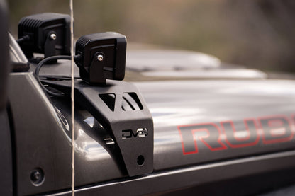 2018-22 Jeep JL & 2020-2022 Jeep JT A-Pillar Dual Pod Light Mounts by DV8 Offroad