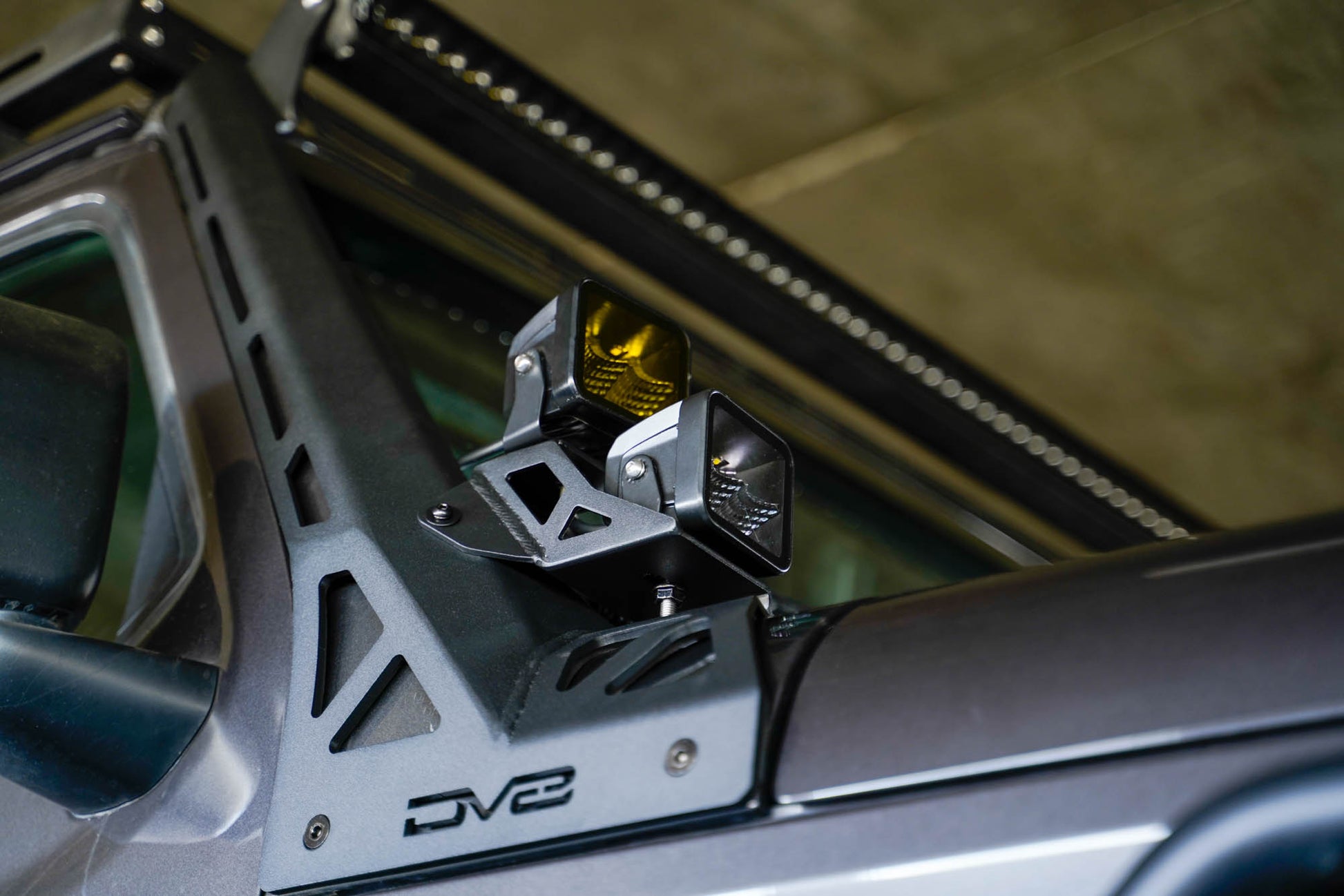 Jeep Wrangler JL & Gladiator JT A-Pillar Dual Light Pod Mounts by DV8 Offroad