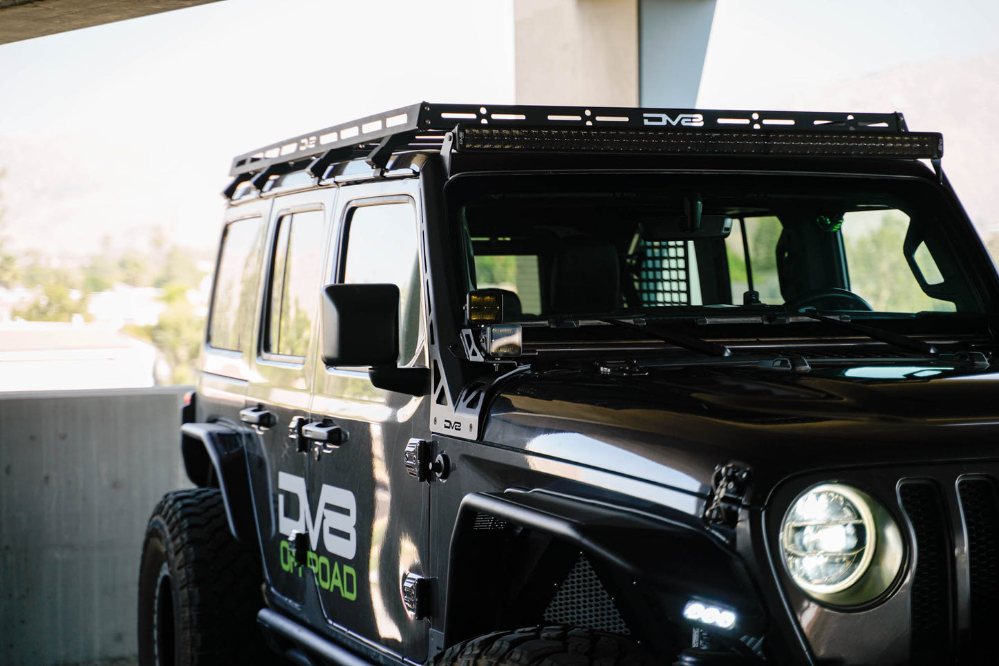 Jeep Wrangler JL & Gladiator JT A-Pillar Dual Light Pod Mounts by DV8 Offroad