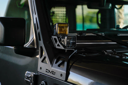 Jeep Wrangler JL & Gladiator JT A-Pillar Dual Light Pod Mounts by DV8 Offroad