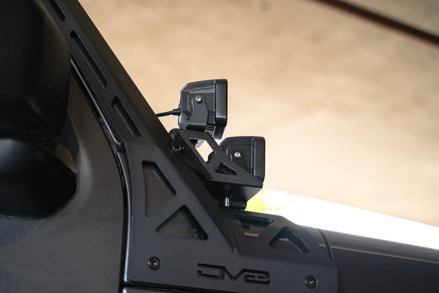 Jeep Wrangler JL & Gladiator JT A-Pillar Dual Light Pod Mounts by DV8 Offroad