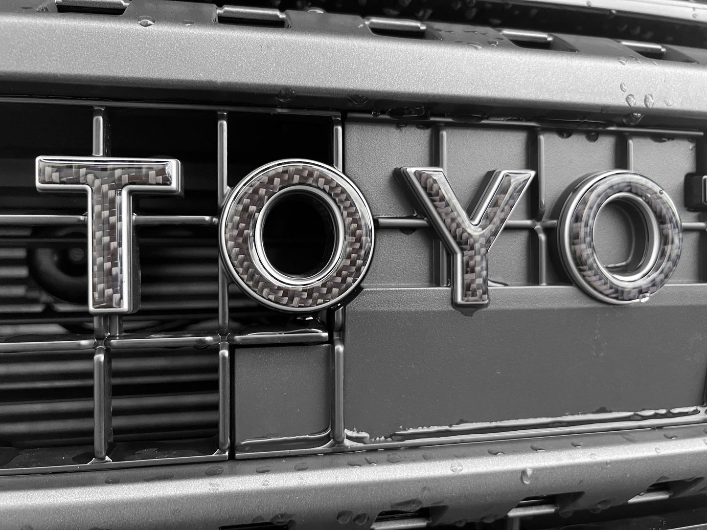 Front Grille Letter Overlays Fits 2024-2026 Toyota Land Cruiser by Tufskinz.com