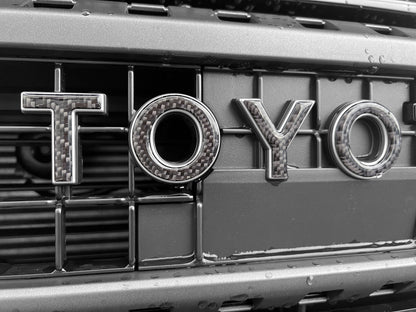 Front Grille Letter Overlays Fits 2024-2026 Toyota Land Cruiser by Tufskinz.com