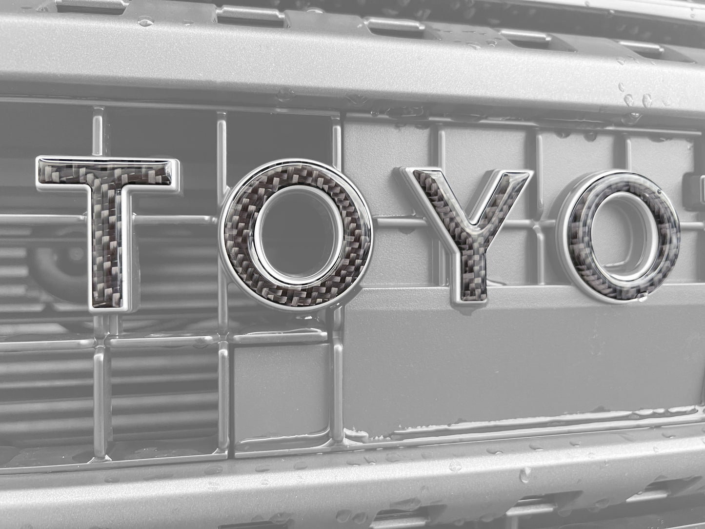 Front Grille Letter Overlays Fits 2024-2026 Toyota Land Cruiser by Tufskinz.com