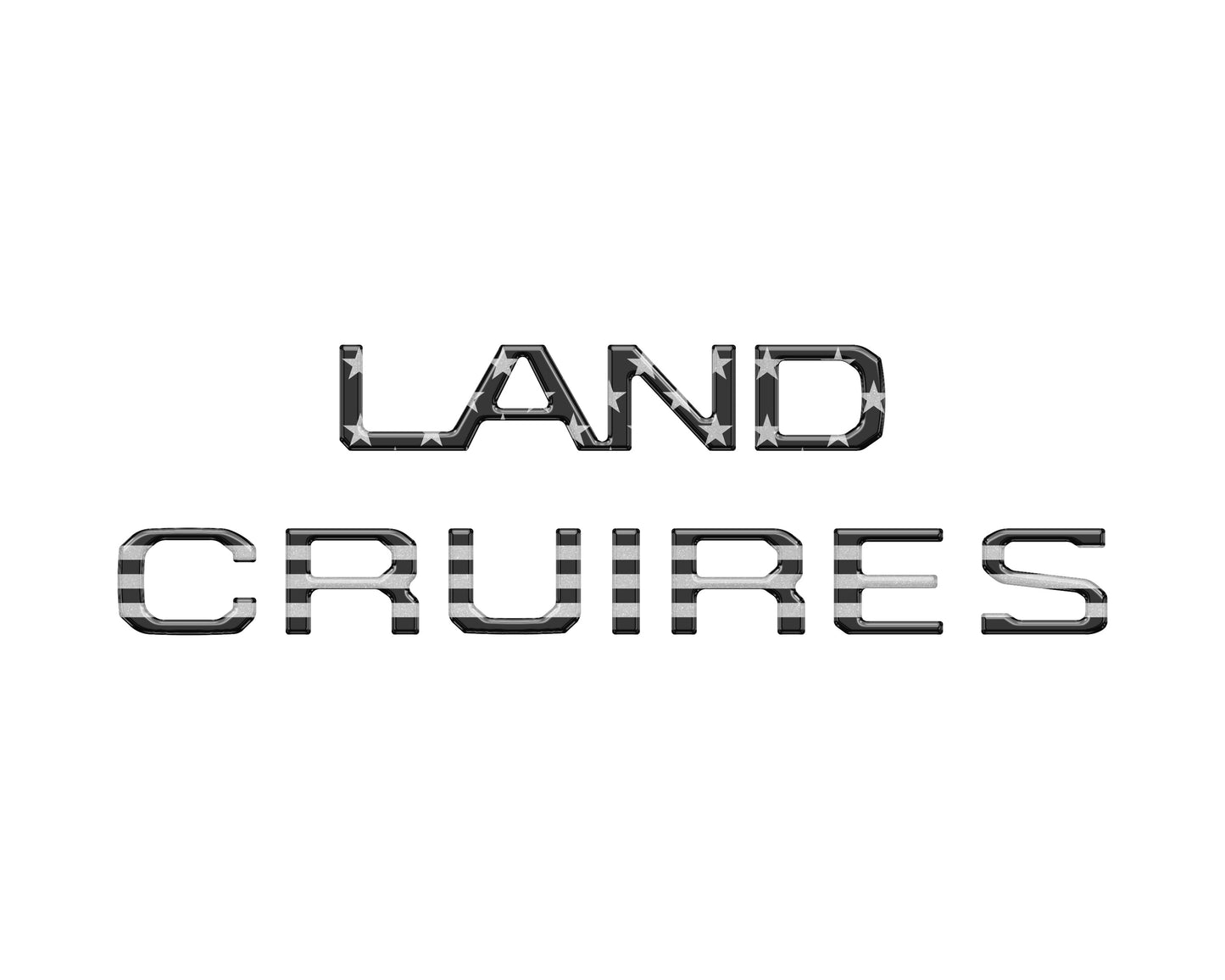 Rear Liftgate Letter Overlays Fits 2024-2026 Toyota Land Cruiser by Tufskinz.com
