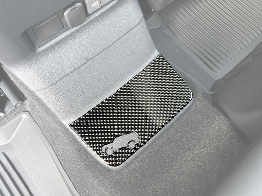 Rear Center Console Kick Plate Overlays Fits 2024-2026 Toyota Land Cruiser by Tufskinz.com