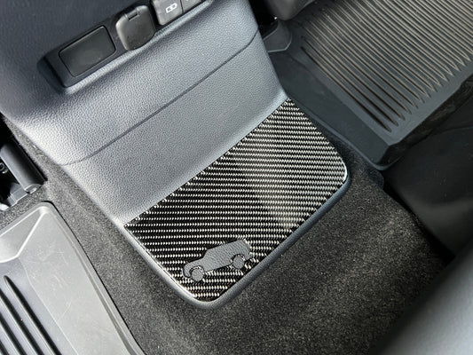 Rear Center Console Kick Plate Overlays Fits 2024-2026 Toyota Land Cruiser by Tufskinz.com