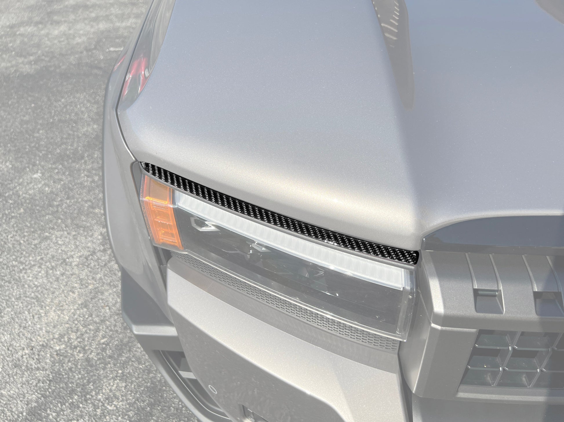 Upper Headlight Accent Trim Fits 2024-2026 Toyota Land Cruiser by Tufskinz.com