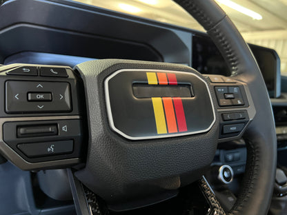 Center Steering Wheel Accent Trim Fits 2024-2026 Toyota Land Cruiser by Tufskinz.com