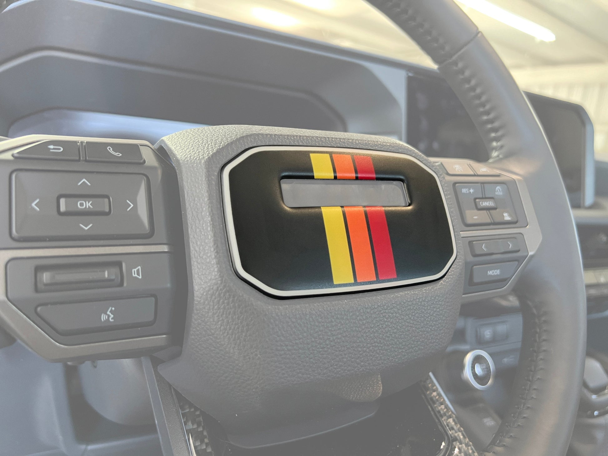Center Steering Wheel Accent Trim Fits 2024-2026 Toyota Land Cruiser by Tufskinz.com