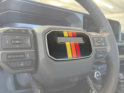 Center Steering Wheel Accent Trim Fits 2024-2026 Toyota Land Cruiser by Tufskinz.com
