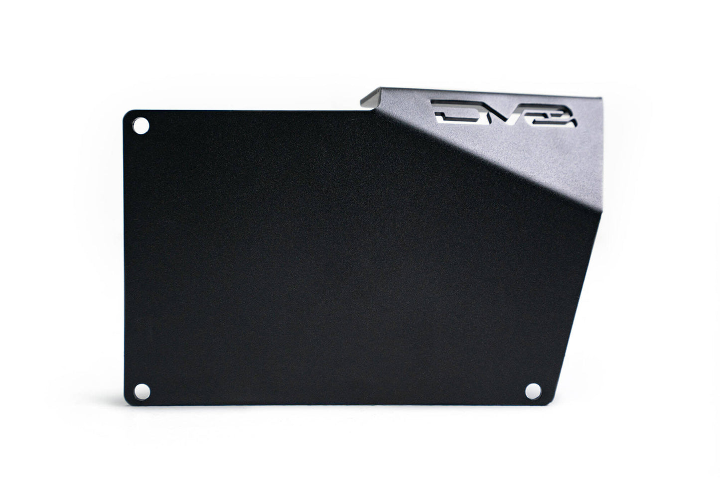 Front license plate relocation bracket places plate to the side of the bumper. by DV8 Offroad