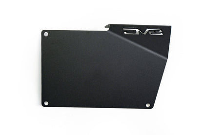 Front license plate relocation bracket places plate to the side of the bumper. by DV8 Offroad