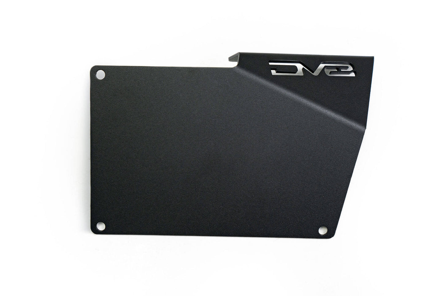 Front license plate relocation bracket places plate to the side of the bumper. by DV8 Offroad