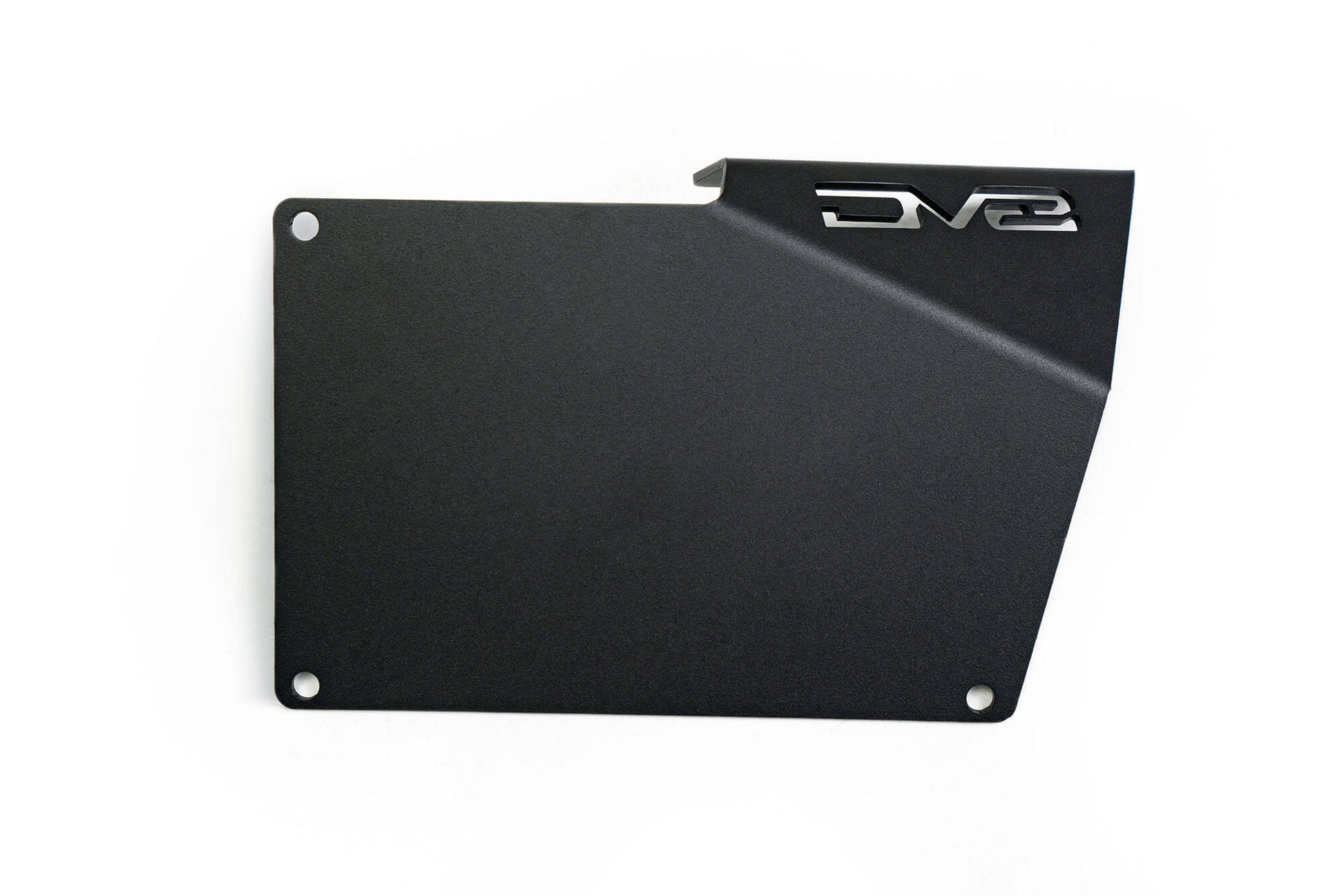 Front license plate relocation bracket places plate to the side of the bumper. by DV8 Offroad