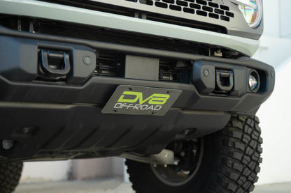 Ford Bronco Capable Bumper Slanted Front License Plate Mount by DV8 Offroad
