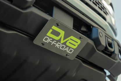 Ford Bronco Capable Bumper Slanted Front License Plate Mount by DV8 Offroad