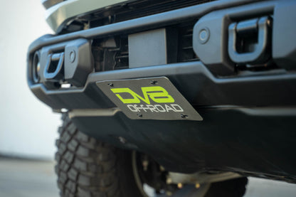 Ford Bronco Capable Bumper Slanted Front License Plate Mount by DV8 Offroad