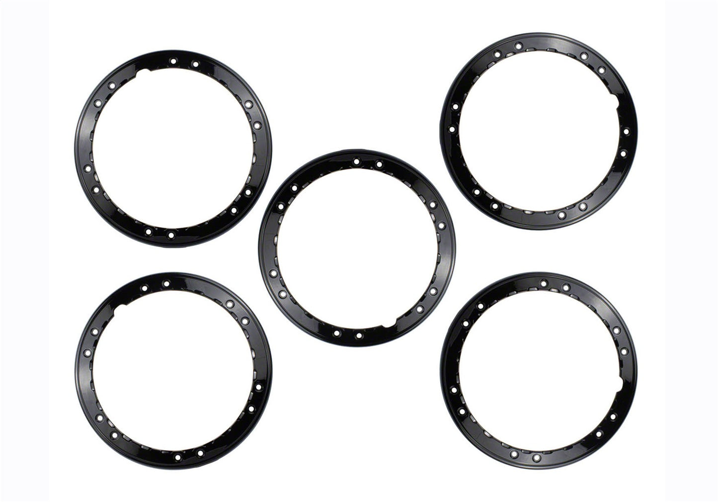 2021-2025 Bronco Beadlock Trim Ring Kit-Black by Ford Performance Parts