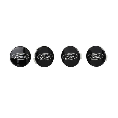 Ford Car Black And Chrome Wheel Center Cap Kit by Ford Performance Parts