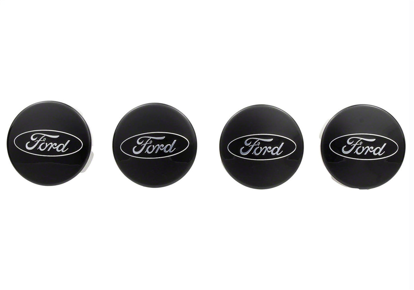 Ford Car Black And Chrome Wheel Center Cap Kit by Ford Performance Parts