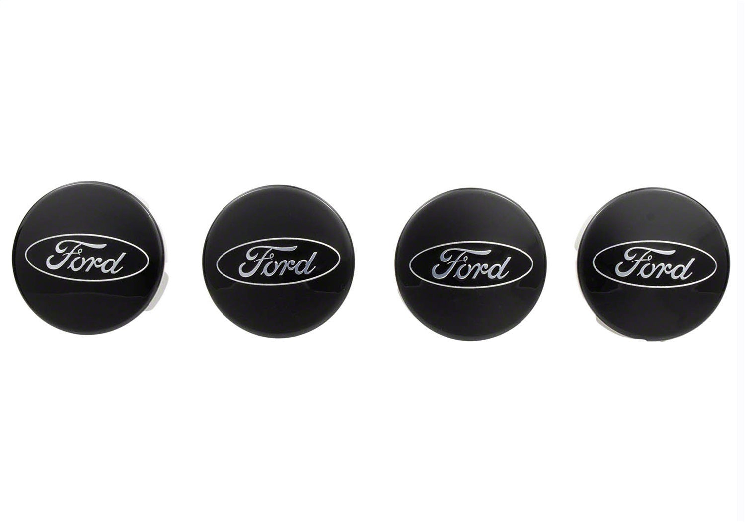 Ford Car Black And Chrome Wheel Center Cap Kit by Ford Performance Parts