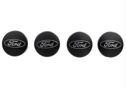 Ford Car Black And Chrome Wheel Center Cap Kit by Ford Performance Parts