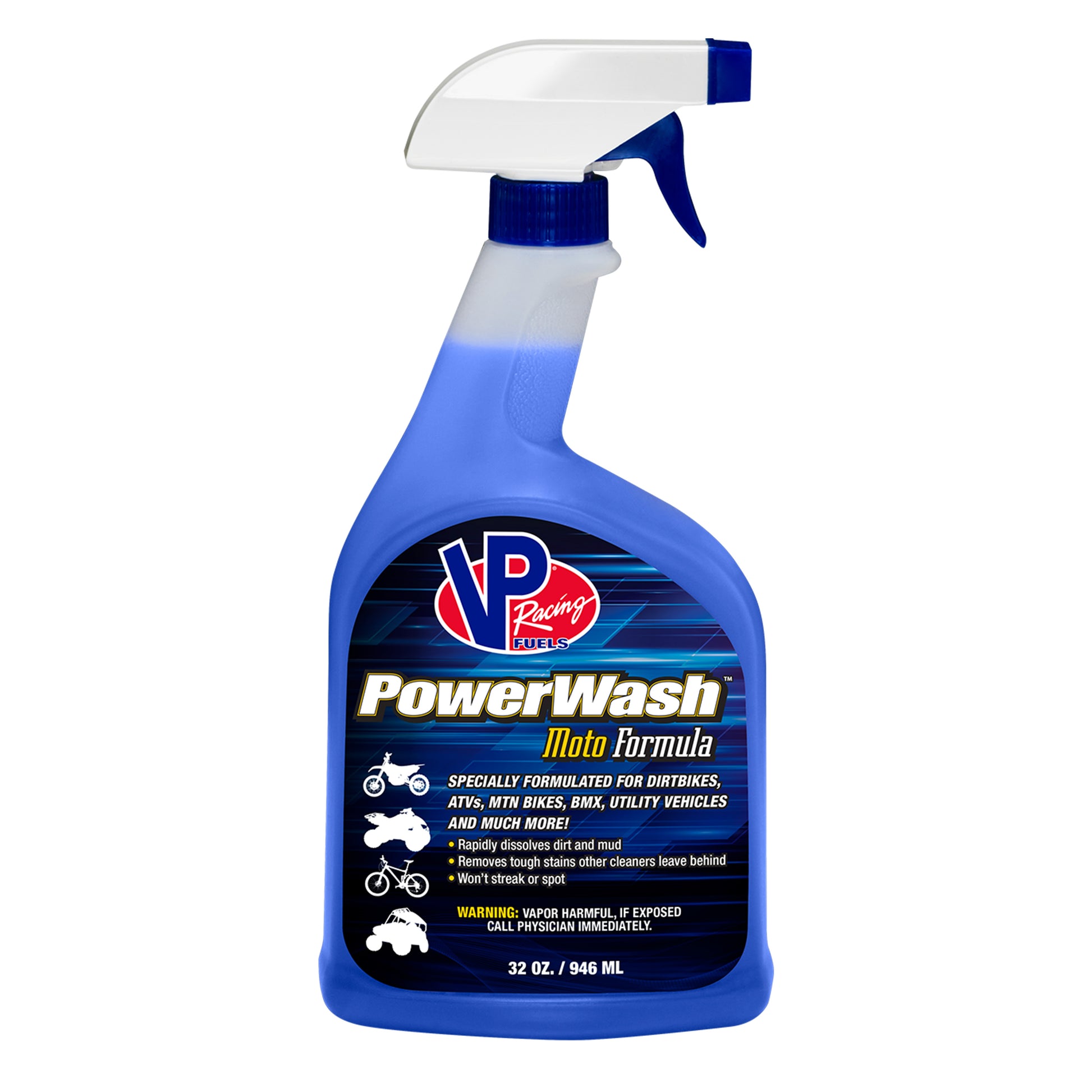 Power Wash Liquid Moto 32 oz Spray Bottle by VP Racing Fuels