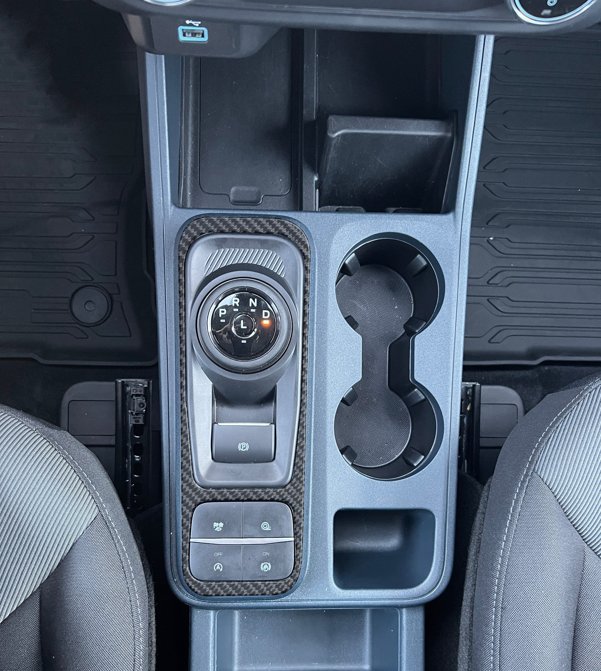 Center Console Accent Overlay Fits 2022-2026 Ford Maverick by Tufskinz.com