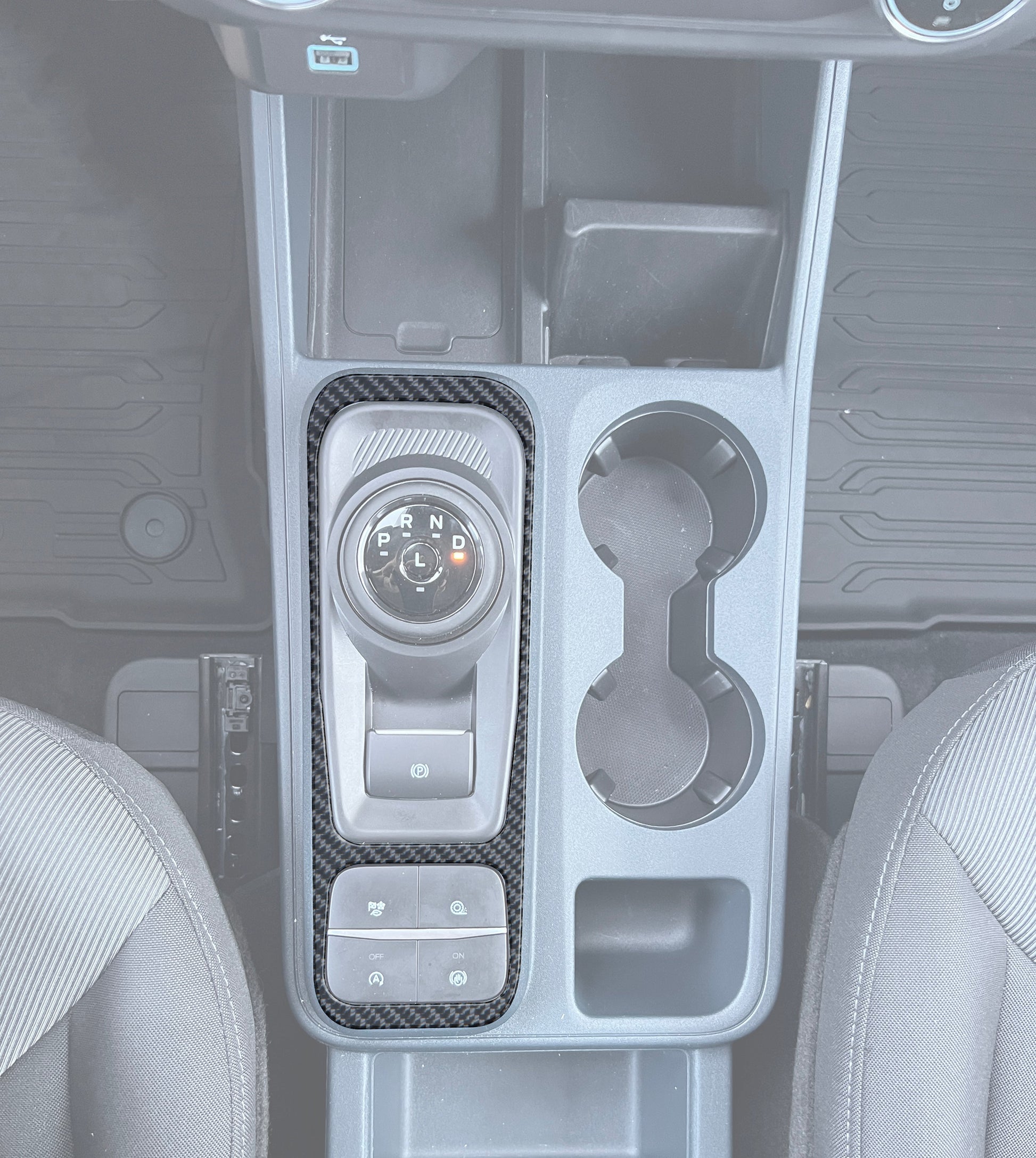 Center Console Accent Overlay Fits 2022-2026 Ford Maverick by Tufskinz.com