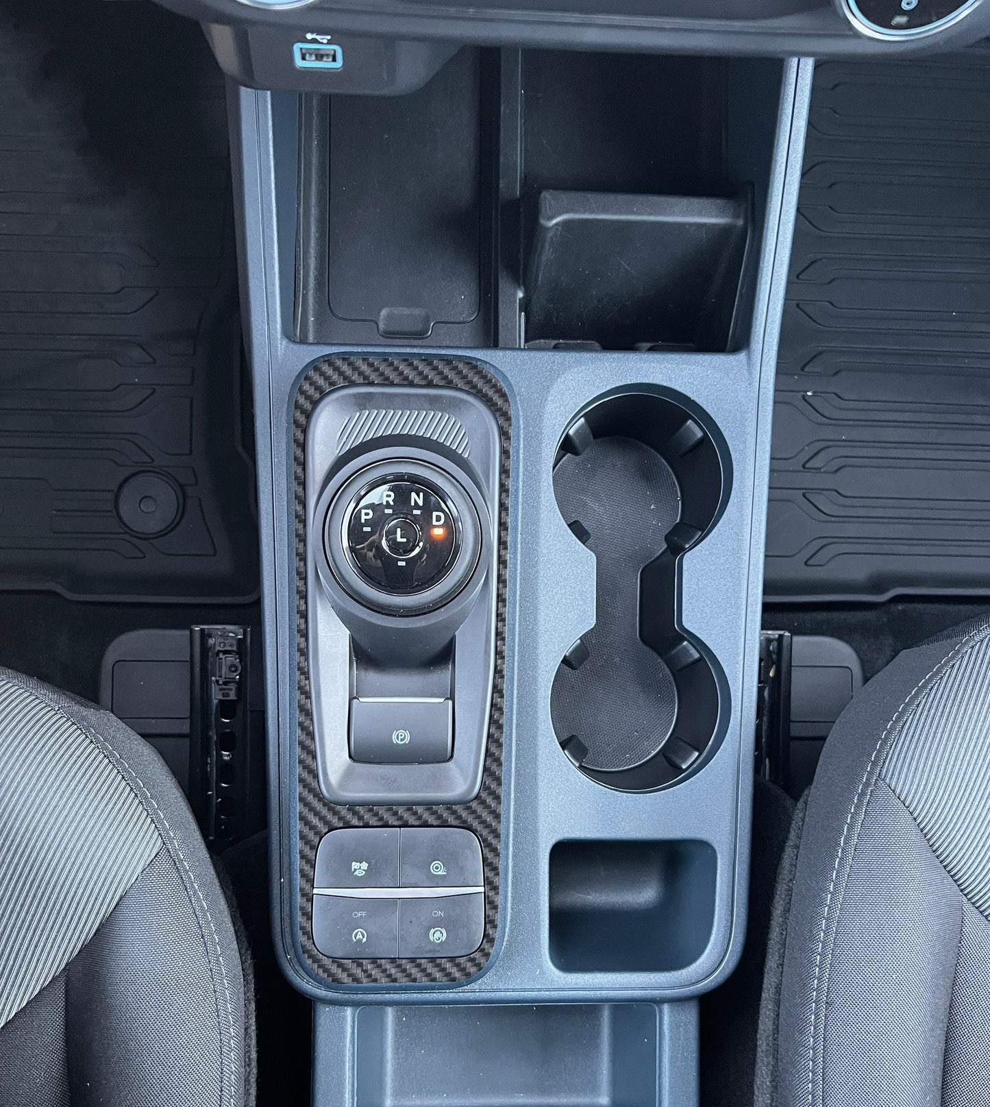 Center Console Accent Overlay Fits 2022-2026 Ford Maverick by Tufskinz.com