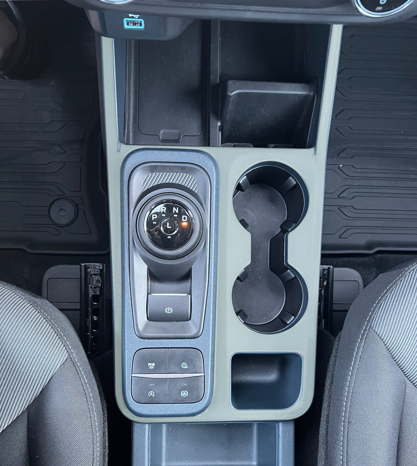 Center Console Surround Accent Overlay Fits 2022-2026 Ford Maverick by Tufskinz.com