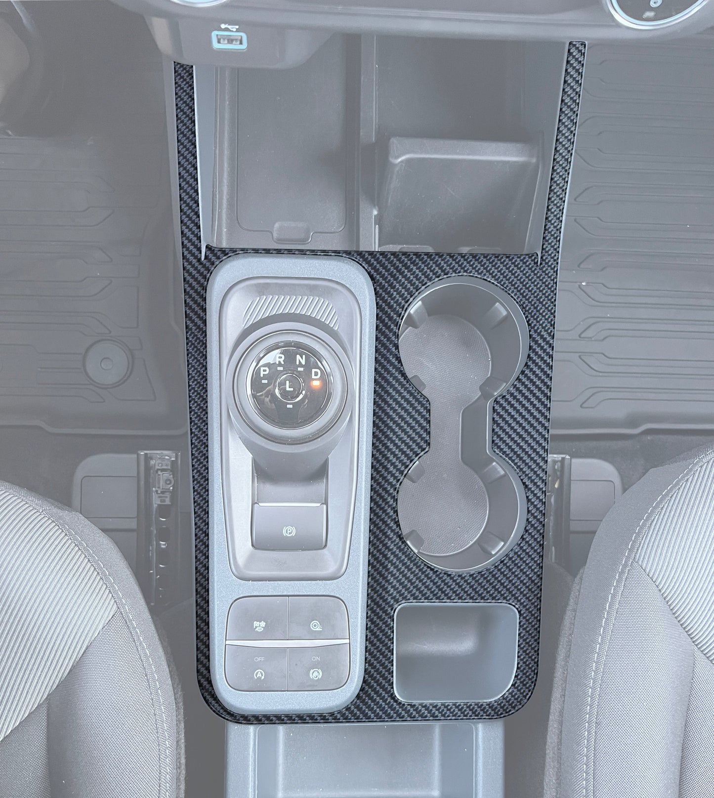 Center Console Surround Accent Overlay Fits 2022-2026 Ford Maverick by Tufskinz.com
