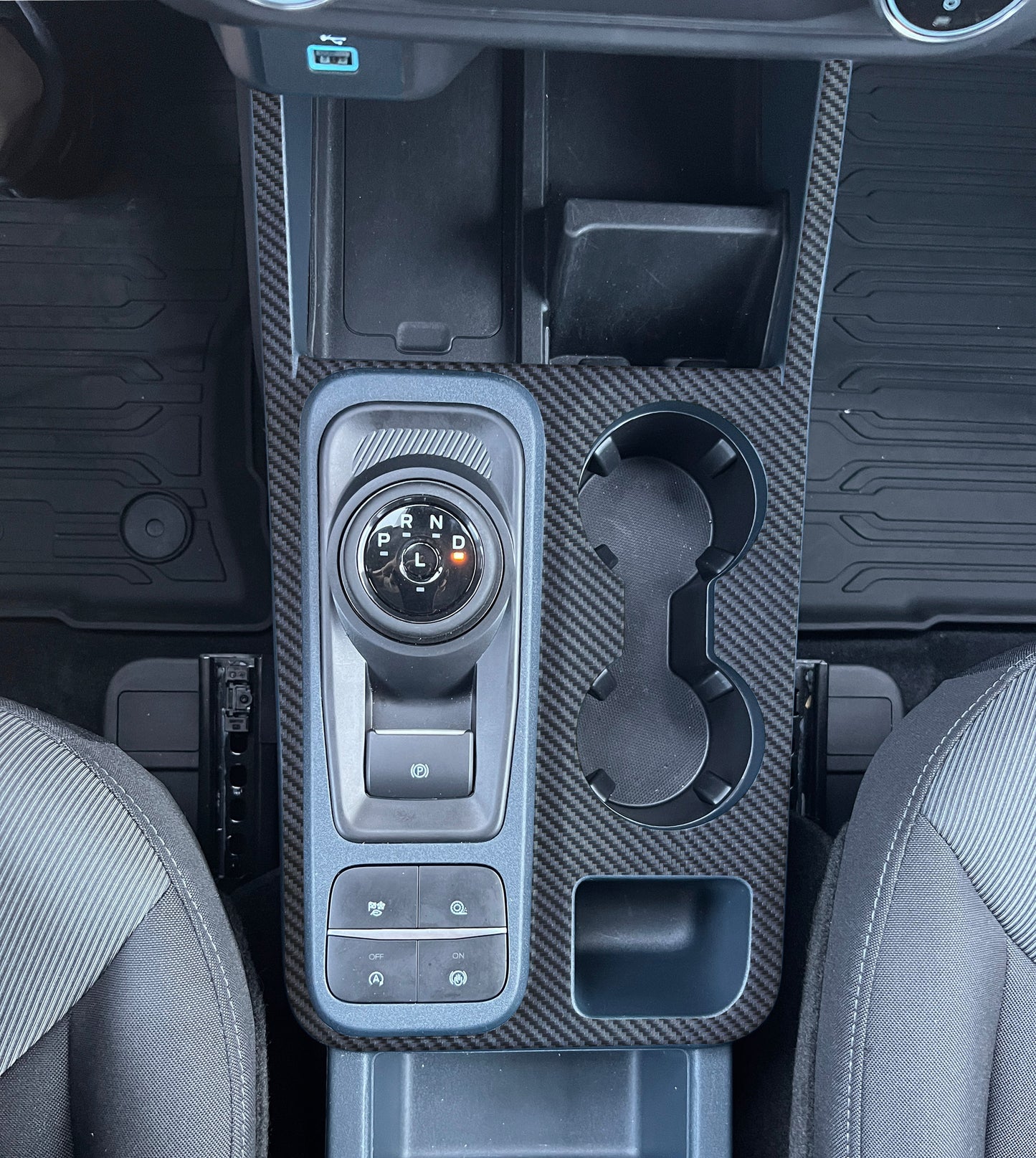 Center Console Surround Accent Overlay Fits 2022-2026 Ford Maverick by Tufskinz.com